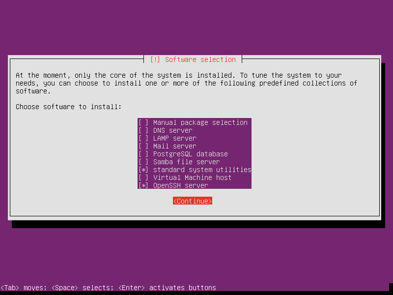 Choose software to install
