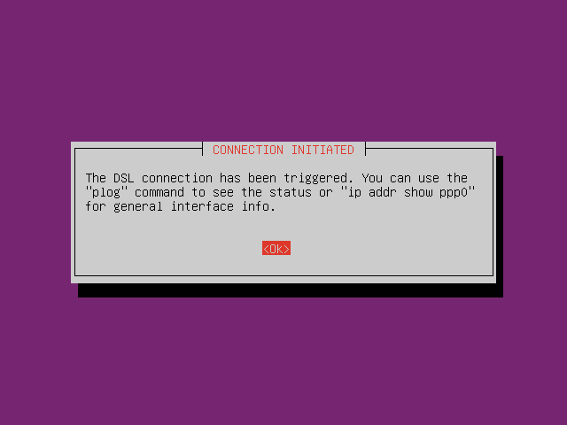 Finish PPPoE setup